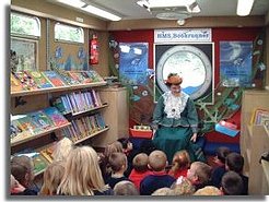 Story time at Penycae school