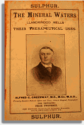 Llyfr am ddyfroedd Mwynol a ysgrifennwyd gan Alfred G Greenway, M.D., M.Ch., M.A.O.