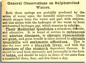 Sylwadau Cyffredinol ar Ddw^r Sylffwr gan Dr Bowen Davies