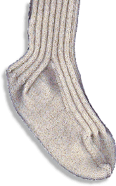 Stocking as knitted