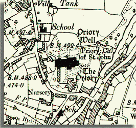 Mae Priordy Aberhonddu yn ymgodi uwchlaw'r rhan hon o Aberhonddu. Yn 1891, nid oedd cymaint o adeiladau yn Aberhonddu ag sydd heddiw