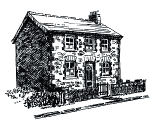 Darlun o Rose cottage, Llandrindod fel y mae heddiw