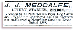 Advert for J J Medcalfe