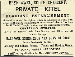 'Brynawel, South Crescent. PRIVATE HOTEL'